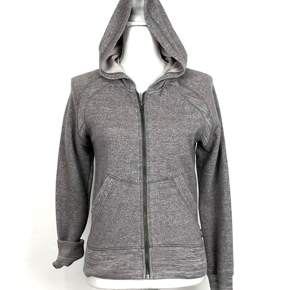 Prana Jackets & Blazers - prAna New Full Zip Gray Hooded Terry Knit Jacket